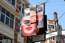 EDITORIAL USE ONLYGeneral view of Carnaby Street in London, where the newly unveiled ‘¡Frida Icónica!’, a public art installation featuring papel picado banners and a large-scale mural inspired by the life and work of Frida Kahlo, has launched in collaboration with Tate Modern ahead of today’s opening of the exhibition ‘Frida: The Making of an Icon’. Picture date: Thursday June 25, 2026. PA Photo.