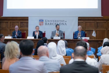 Sultan Bin Ahmed attends Media Master's Graduation in Spain (Photo: AETOSWire)