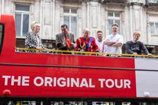 EDITORIAL USE ONLYLookalikes, join an open-top sightseeing bus tour through central London as the world's first open-top sightseeing bus company, The Original Tour marks its relaunch and 75th anniversary.