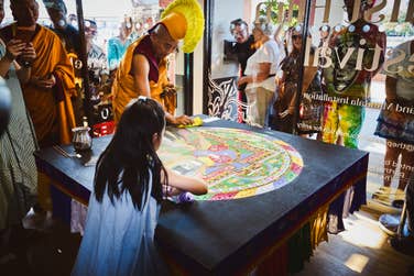 50,000 Londoners Engage with Buddhist Film Festival as Sand Mandala Ritual Brings South Bank to a Standstill.