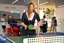 EDITORIAL USE ONLYMaria Sharapova attends the IBM AI Sports Club on London’s South Bank, where members of the public can watch live coverage of 2026 Wimbledon Championships and the British Grand Prix while taking part in interactive Artificial Intelligence-powered sporting experiences, running from today until Sunday. Picture date: Thursday July 2, 2026. PA Photo.