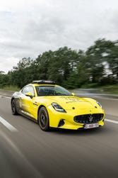 Our car driving on the highway (in manual mode).