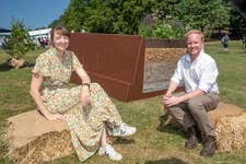 EDITORIAL USE ONLY Emma Keller, Nestle Head of Sustainability and Mike Warmington, Nestle Regeneration Lead at Nestle's Common Ground activation at the at the 167th Great Yorkshire Show in Harrogate, an interactive space highlighting the role of healthy soil, British farming and regenerative practices in food production. Picture date: Tuesday July 14, 2026. PA Photo. The experience includes a large-scale KitKat display illustrating soil biodiversity and interactive exhibits on sustainable farming, running from July 14 to July 17.