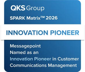 Messagepoint is recognized by QKS as an Innovation Pioneer in Customer Communications Management, 2026.