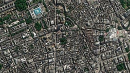Pelican image over Planet’s new office in Soho on June 25, 2026. © 2026 Planet Labs PBC. All Rights Reserved.