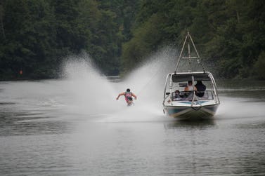 GB's Tom Heaps won two gold medals at the 2026 European Barefoot Waterski Championships in France. Issue Date: 20 July 2026. Picture credit: Rosalie Metz